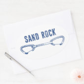 Sand Rock Alabama Klimmen Quickdraw Ovale Sticker (Envelop)