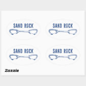 Sand Rock Alabama Klimmen Quickdraw Ovale Sticker (Vel)