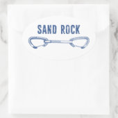 Sand Rock Alabama Klimmen Quickdraw Ovale Sticker (Tas)