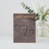 Sand schrijfliefde briefkaart (Staand voorkant)