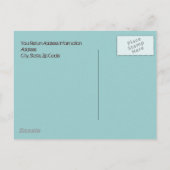 Sand Schrijven op het strand Save the Date Briefka Aankondigingskaart (Achterkant)