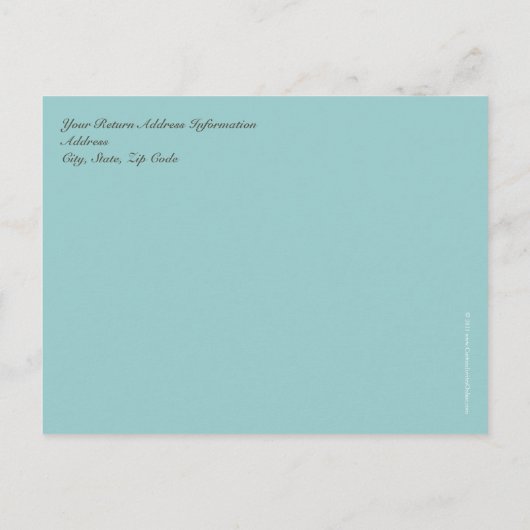 Sand Schrijven op het strand Save the Date Briefka Aankondigingskaart (Achterkant)