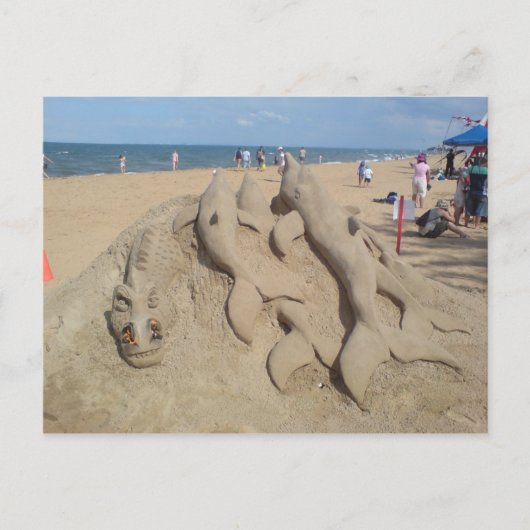 Sand Sculpturen Briefkaart (Voorkant)