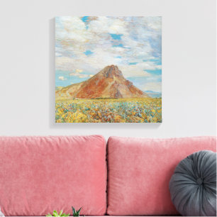 Sand Springs Butte door Childe Hassam, Vintage Kun Canvas Afdruk