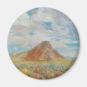 Sand Springs Butte door Childe Hassam, Vintage Kun Magneet