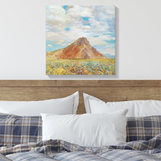 Sand Springs Butte van Childe Hassam,  kunst Canvas Afdruk (Insitu (Slaapkamer))