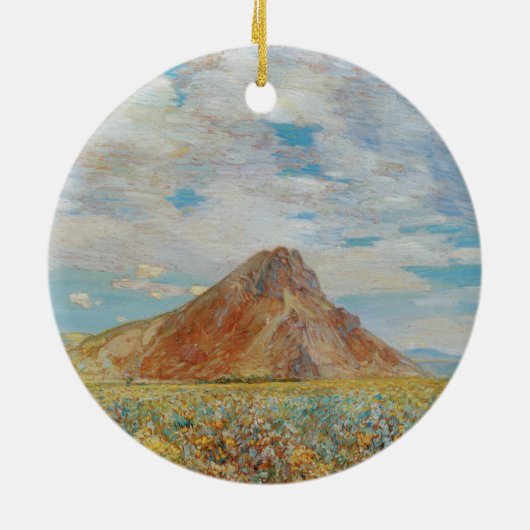 Sand Springs Butte van Childe Hassam, kunst Keramisch Ornament (Achterkant)