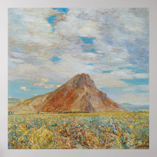 Sand Springs Butte van Childe Hassam,  kunst Poster (Voorkant)