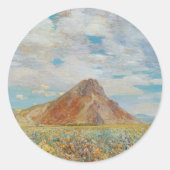 Sand Springs Butte van Childe Hassam,  kunst Ronde Sticker (Voorkant)
