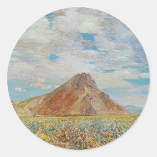 Sand Springs Butte van Childe Hassam,  kunst Ronde Sticker (Voorkant)