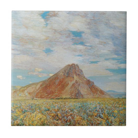 Sand Springs Butte van Childe Hassam,  kunst Tegeltje (Voorkant)