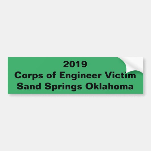 Sand Springs Oklahoma 2019 Overstroming Bumpersticker (Voorkant)