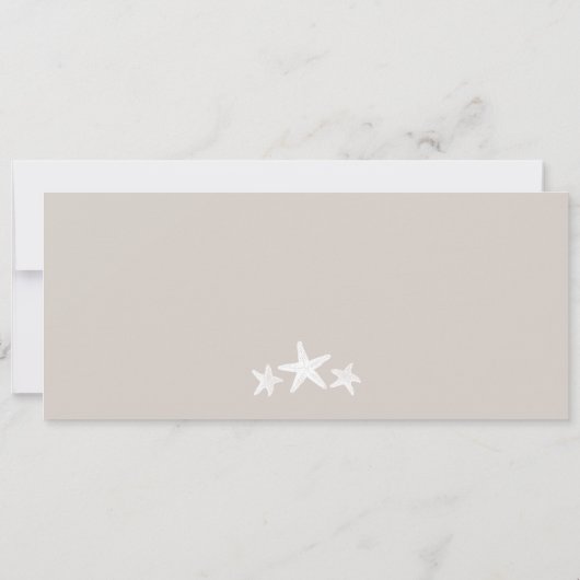 Sand Starfish Buttercream Palm Tree Boarding Pass Kaart (Achterkant)