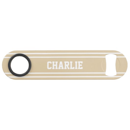 Sand Stripes aangepast monogram flesopener Speed Flessenopener (Voorkant (Horizontaal))