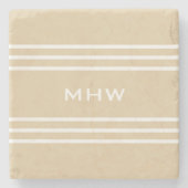 Sand Stripes aangepast onderzetter monogram (Voorkant)
