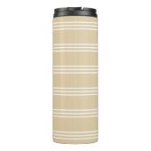 Sand Stripes aangepaste monogram tumbler Thermosbeker (Achterkant)