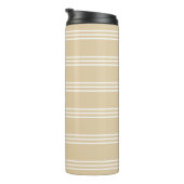 Sand Stripes aangepaste monogram tumbler Thermosbeker (Geroteerd rechts)