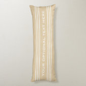 Sand Stripes aangepaste tekst body kussen (Achterkant (Verticaal))