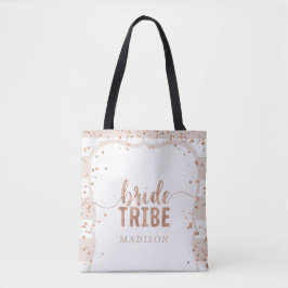 Sand Stripes & Roos Gold Confetti Bride Tribe Tote Bag