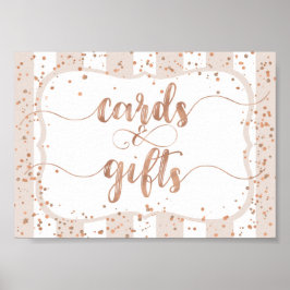 Sand Stripes & Roos Gold Confetti Kaarten & cadeau Poster