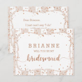 Sand Stripes & Roos Gold, je wordt mijn bruidsmeis Kaart (Voorkant / Achterkant)