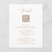 Sand Stylish Calligraphy Wedding Details Informatiekaartje (Voorkant)
