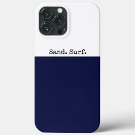SAND SURF Modern Donker Navy Wit Kleurblok Case-Mate iPhone Case