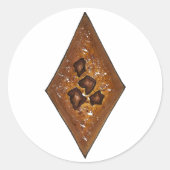 Sand Tart Kerstkoekje Cinnamon Sugar Holiday Ronde Sticker (Voorkant)