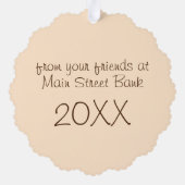 Sand Tart-kerstkoekjes Prettige feestdagen Ornament Kaart (Achterkant)