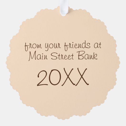 Sand Tart-kerstkoekjes Prettige feestdagen Ornament Kaart (Achterkant)