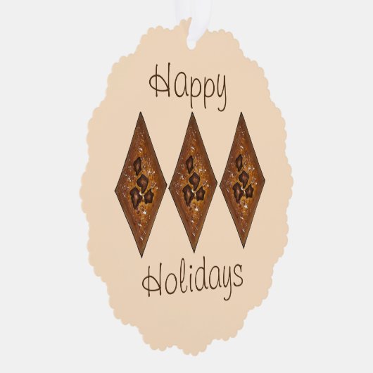 Sand Tart-kerstkoekjes Prettige feestdagen Ornament Kaart (Rechts)