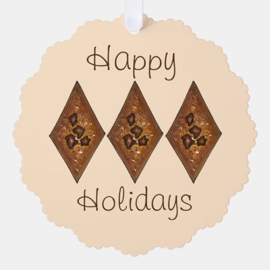 Sand Tart-kerstkoekjes Prettige feestdagen Ornament Kaart (Voorkant)