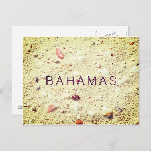 Sand Textured Bahamas Briefkaart (Voorkant / Achterkant)