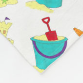 Sand Toys Castle Bucket Shovel Beach Fleece Deken (Hoek)