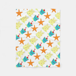 Sand Toys Castle Bucket Shovel Beach Fleece Deken