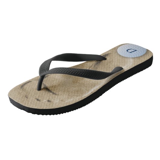 Sand Trap Footprint Flip Flops for Golfers (Schuin)