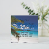 Sand Tropical Beach Wedding Kaart (Staand voorkant)