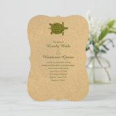 Sand Turtle Beach Weddenschap Kaart (Staand voorkant)