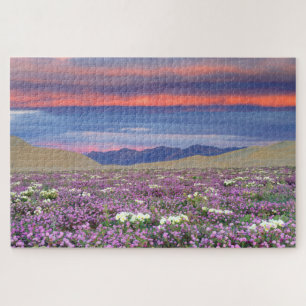 Sand Verbena & Dune Primrose Wildbloemen op zonson Legpuzzel