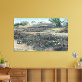 Sand Verbenas and Desert Evening Primroses Canvas Afdruk (Insitu (Woonkamer))