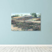 Sand Verbenas and Desert Evening Primroses Canvas Afdruk (Insitu (Houten vloer))