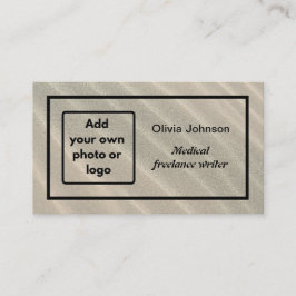 Sand voeg freelancer afbeelding foto logo minimali visitekaartje