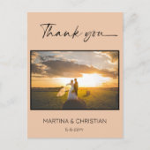 Sand Wedding Bedankt Foto Briefkaart (Voorkant)