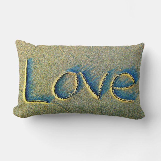 Sand Writing Love Pillow Kussen (Voorkant)