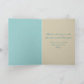 Sand Writing on the Beach Wenskaart Feestdagen Kaart (Binnen)