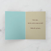 Sand Writing on the Beach Wenskaart Kaart (Binnen)