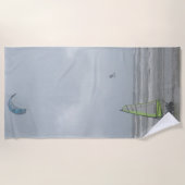 Sand Yachting & Kite Surfing Beach Towel Strandlaken (Voorkant)