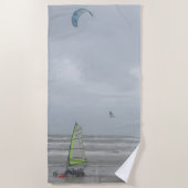 Sand Yachting & Kite Surfing Beach Towel Strandlaken (Voorkant)