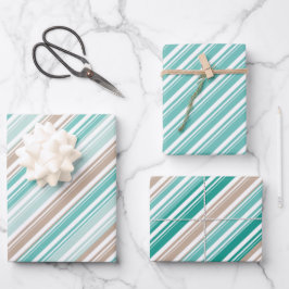 Sand & Zee 2 Candy Cane Stripe Vakantie Inpakpapier Vel