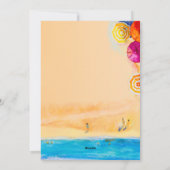 Sand Zee Beach Umbrellas Kerstmis Feestdagenkaart (Achterkant)